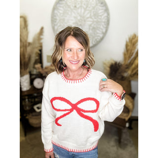 Red Bow Sweater