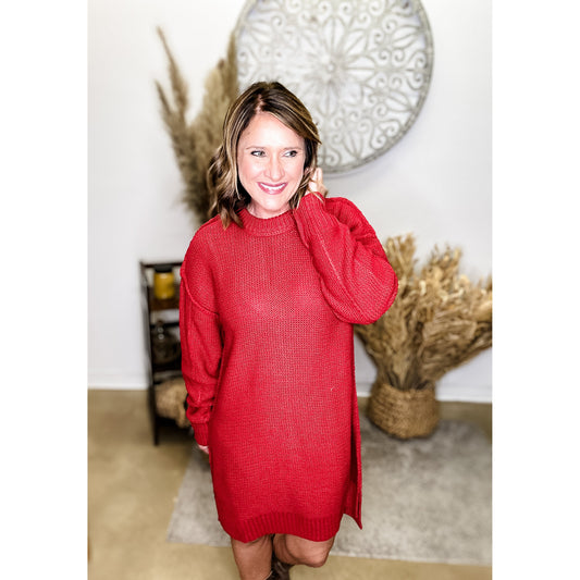 Red Sweater Dress