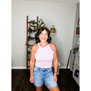 Ribbed Halter Tank Top