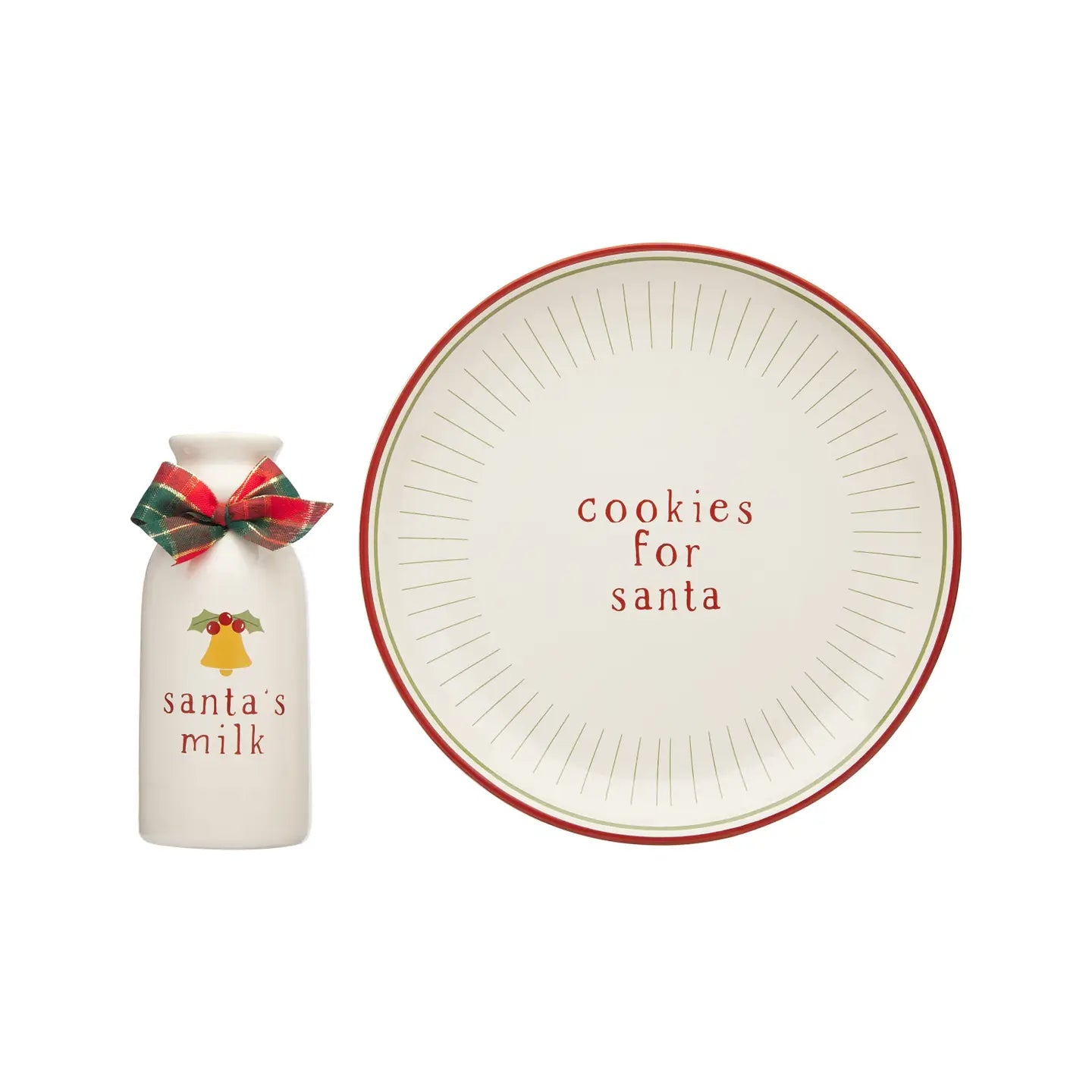 Santa Milk and Cookie Set