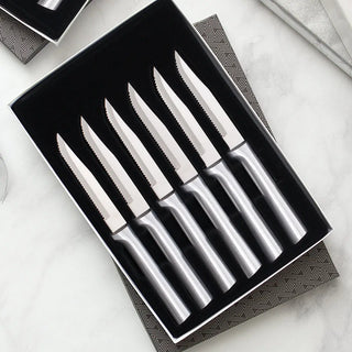 Six Serrated Steak Knives Gift Set