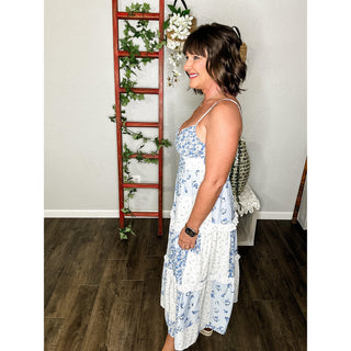 Spaghetti Strap Floral Midi Dress