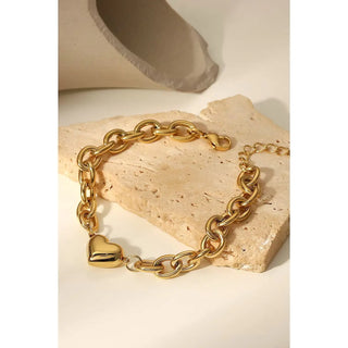 Tarnish Free Chunky Heart Bracelet