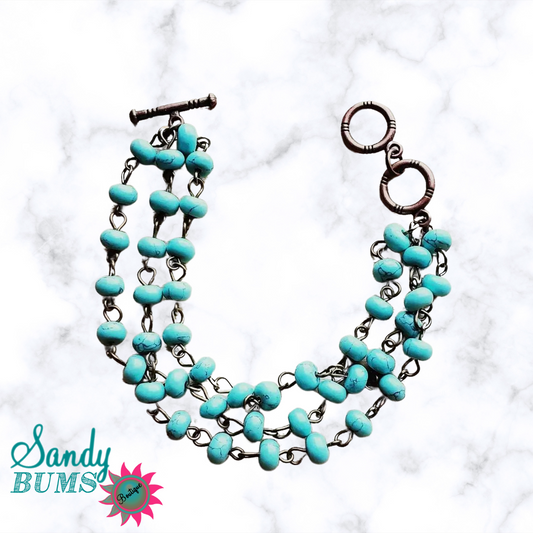 Turquoise Triple Strand Bracelet