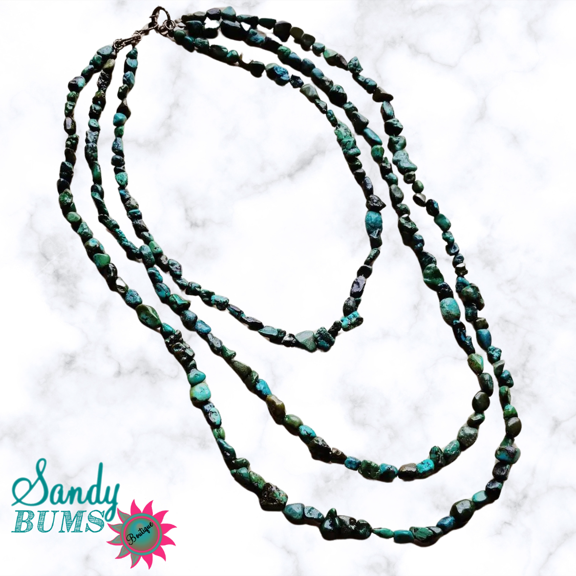 Layered Genuine Natural Turquoise Necklace