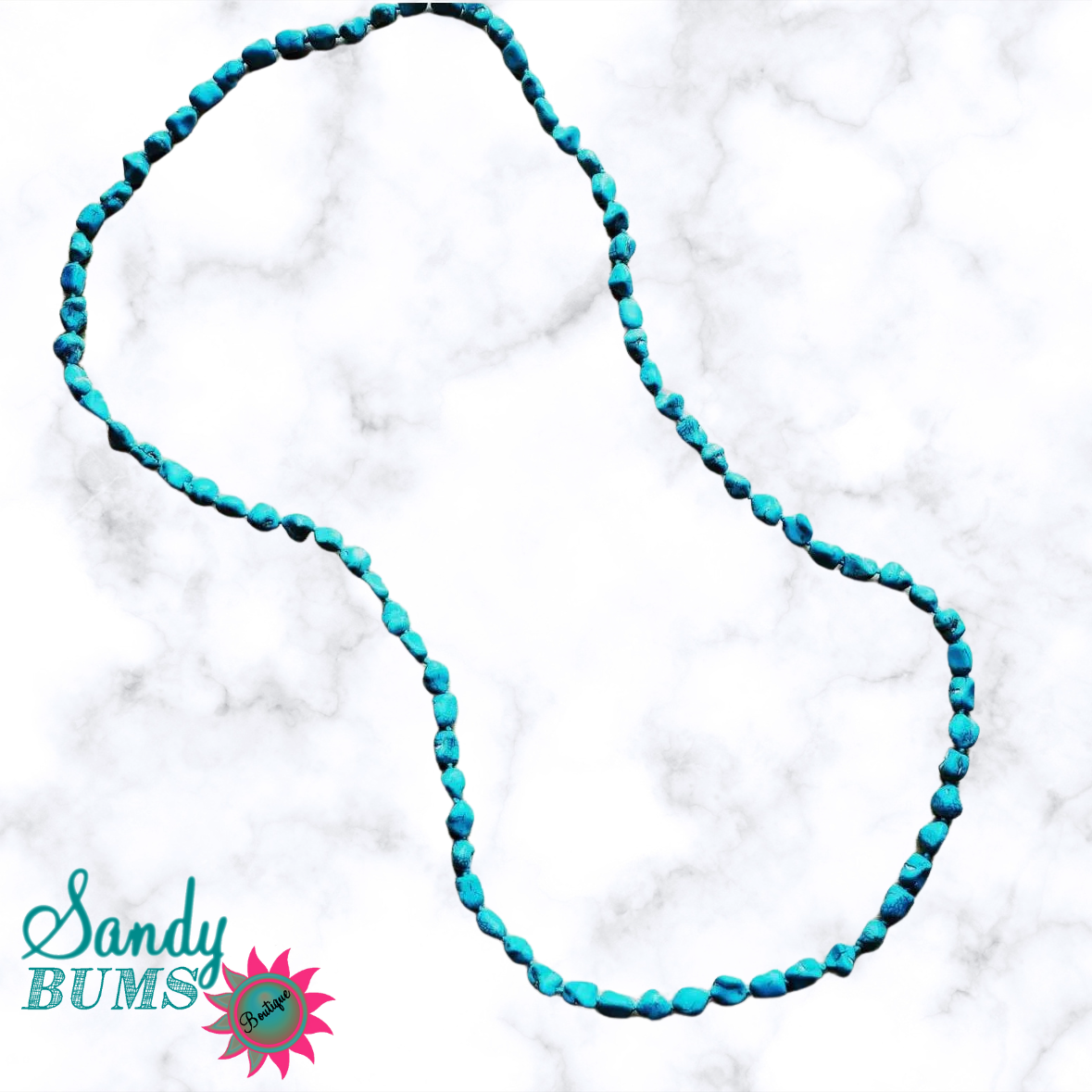 Long Boho Turquoise Necklace