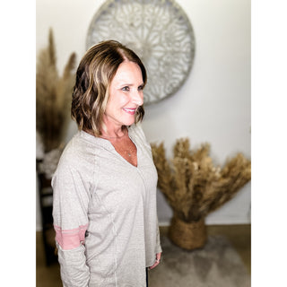 V Neck Long Sleeve Top