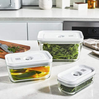 Vacuum Store In Durable Glass Containers