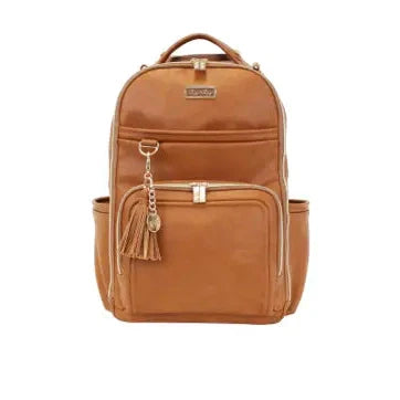 Cognac Boss Plus Backpack Diaper Bag | Itzy Ritzy