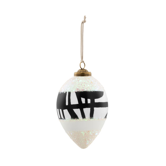 🟢ArtLifting Onion Ornament - Bold Black and White