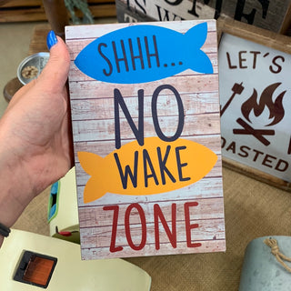 Plaque No Wake Zone