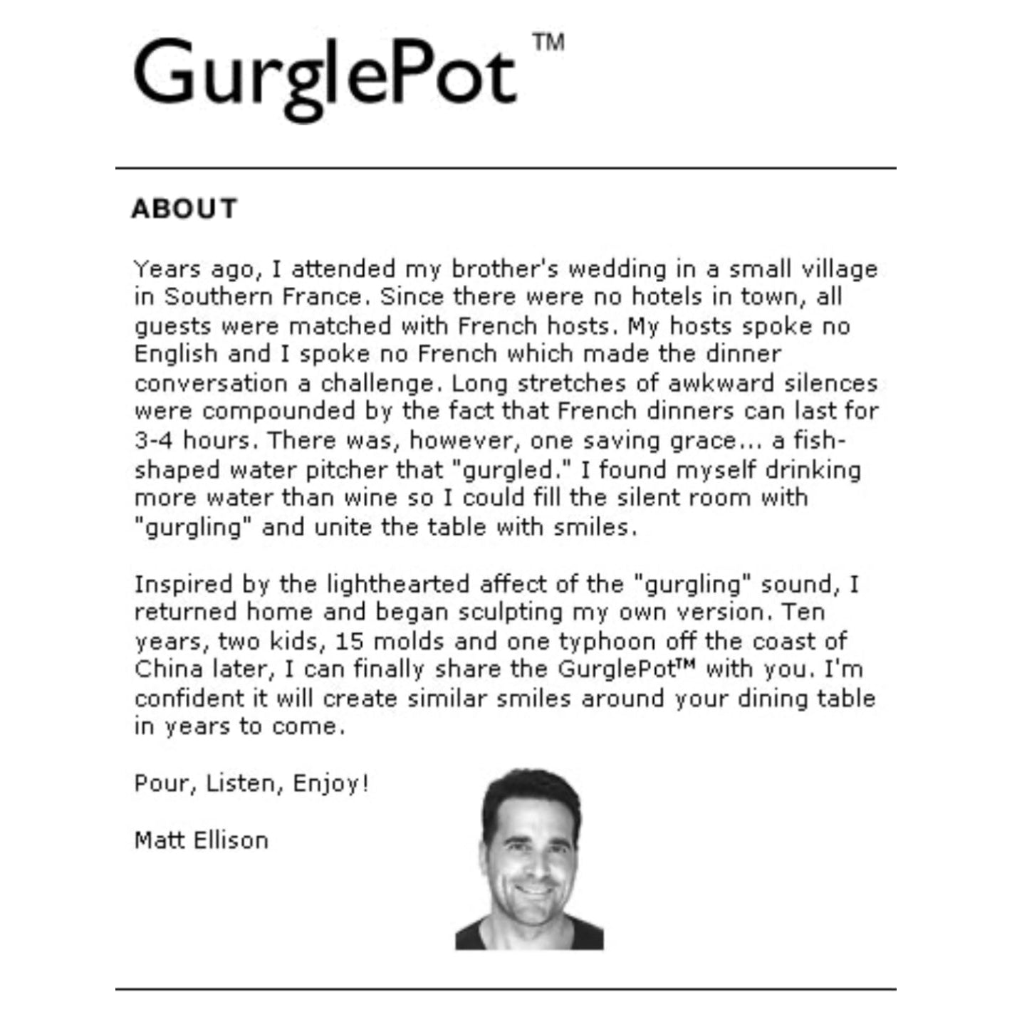 Gurgle Pot™ | Salt & Pepper