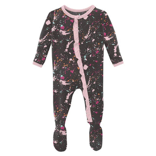 Calypso Splatter Paint Kickee Footie