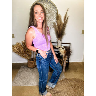 Tummy Control Straight Jeans-Risen