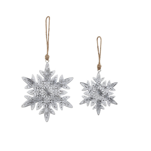 Metal Snowflakes Set of 2