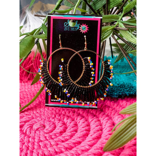 Black Multicolored Earrings