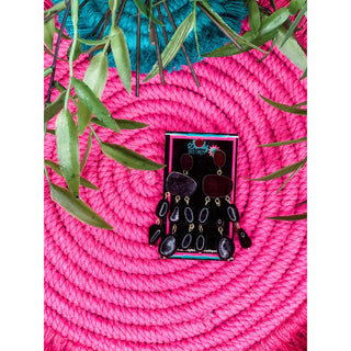 Black Stone Earrings