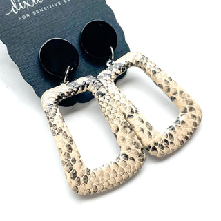 Cloaked in Nude Snake Earrings