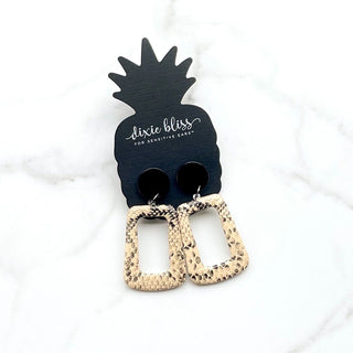 Cloaked in Nude Snake Earrings