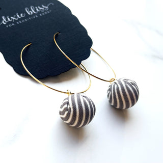 Fanciful Hoops in Grey Stripes