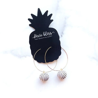 Fanciful Hoops in Grey Stripes