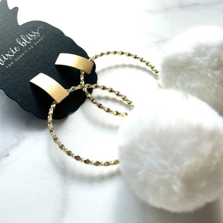 First Snow | White Puff Earrings