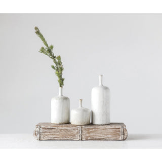 Stoneware Vase with Glaze | 12.5"