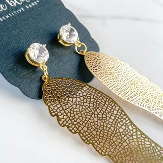 Wings of Angel Gold Earrings