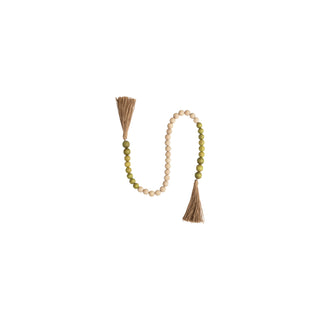 Wood and Coco Shell Bead Garland
