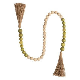 Wood and Coco Shell Bead Garland