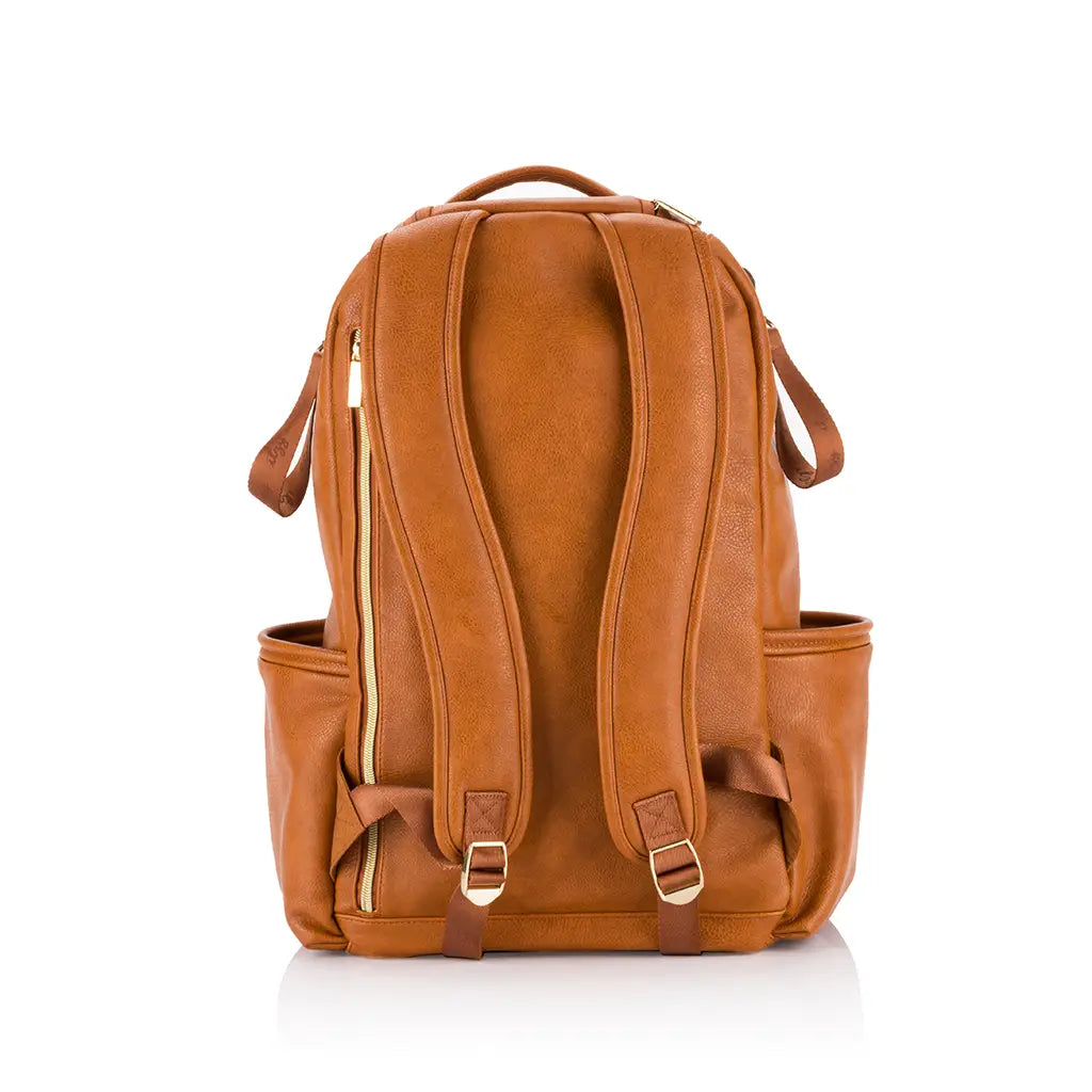 Cognac Boss Plus Backpack Diaper Bag | Itzy Ritzy