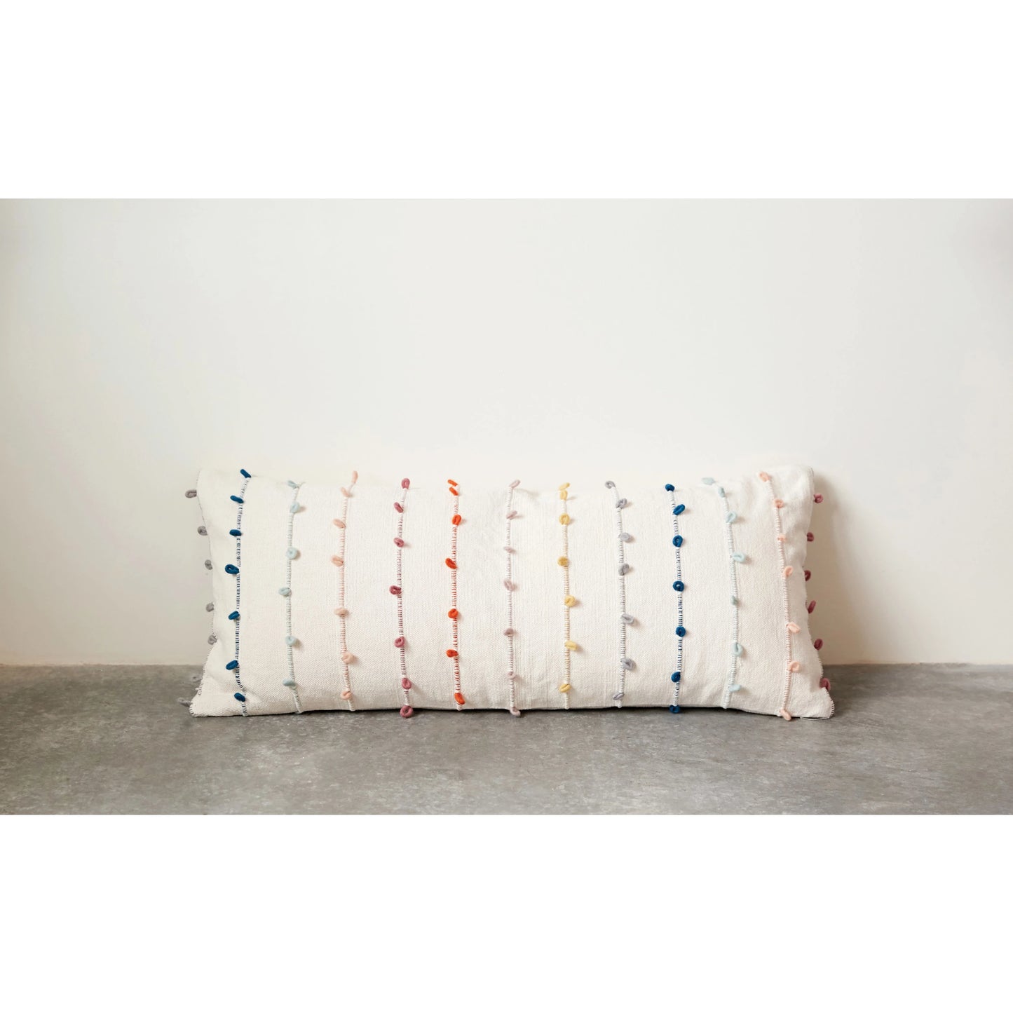 Lumbar Pillow with Embroidery Loop