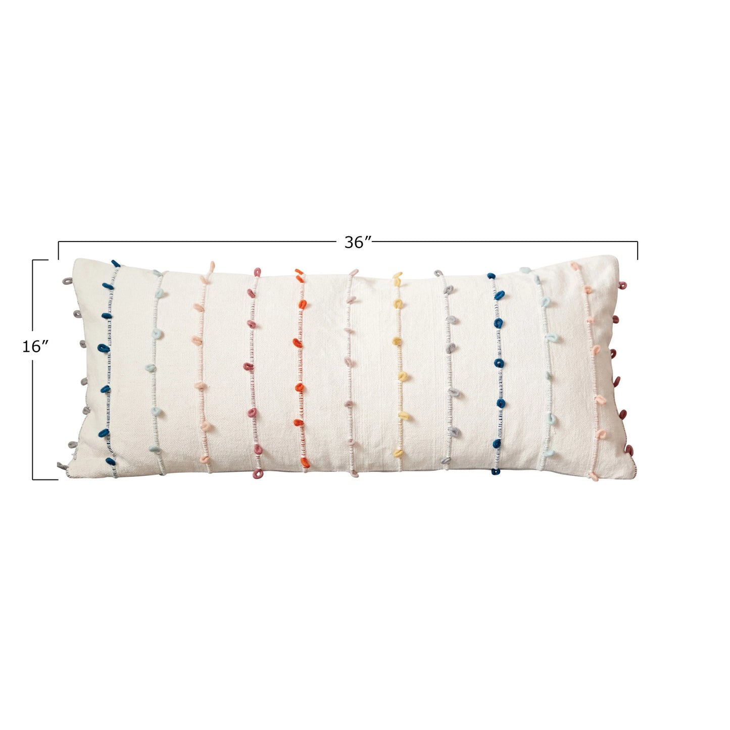 Lumbar Pillow with Embroidery Loop