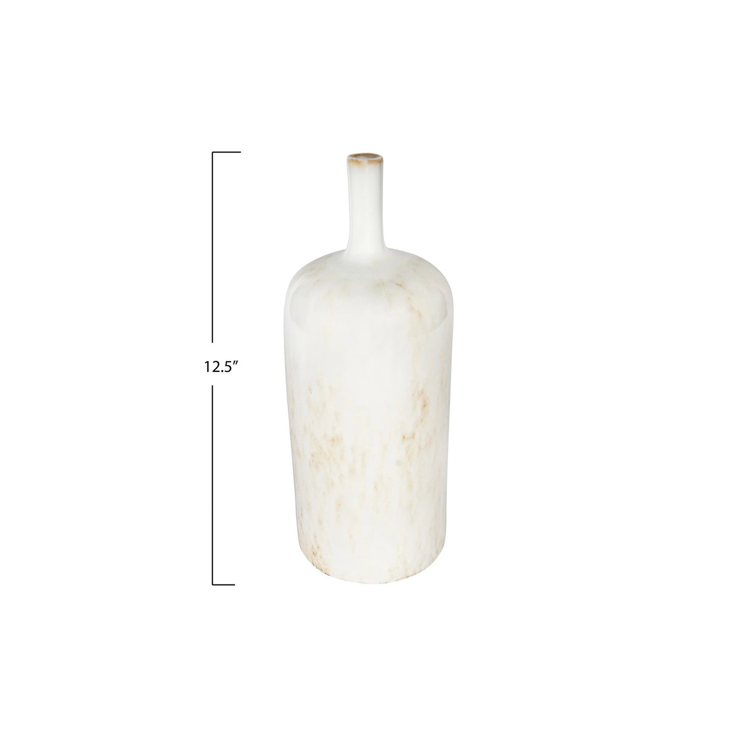 Stoneware Vase with Glaze | 12.5"