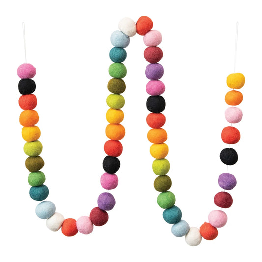 Wool Felt Ball Garland