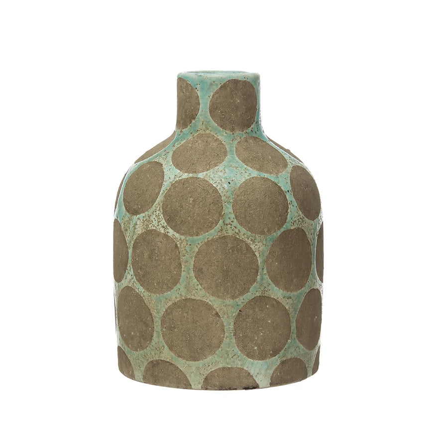 Aqua Terra-cotta Vase