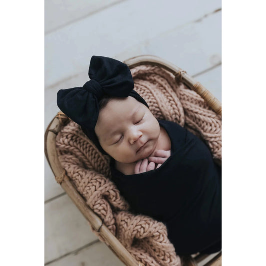 Black Swaddle Blanket Set