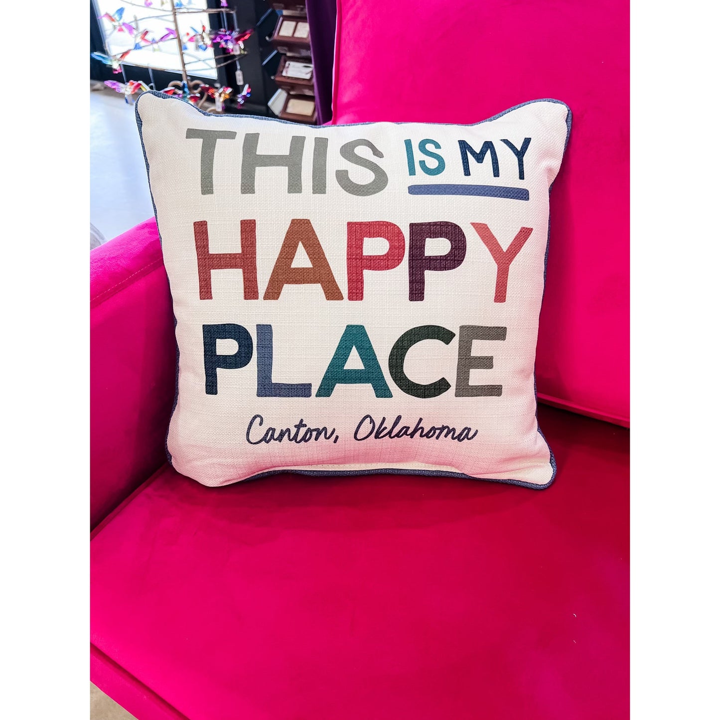 Happy Place | Canton OK Pillow