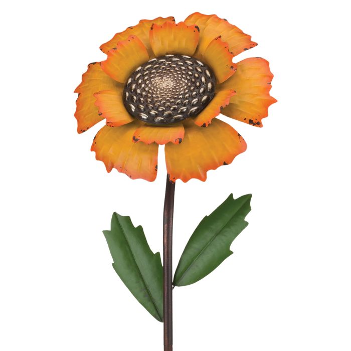 46" Vintage Flower Stake - Marigold