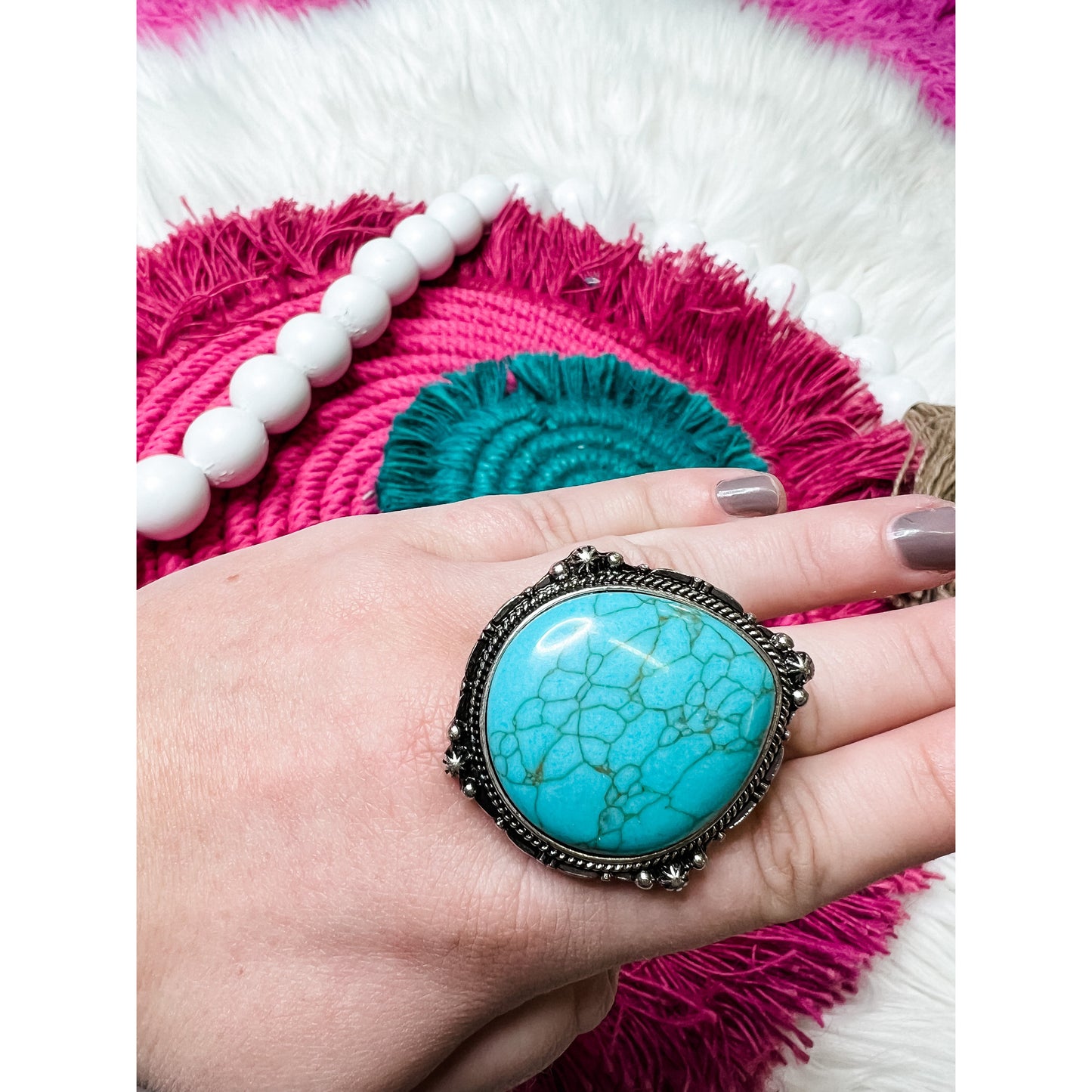 Elastic Turquoise Ring