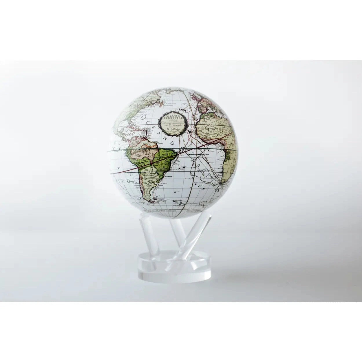 4.5" Mova Globe | Antique Terrestrial White