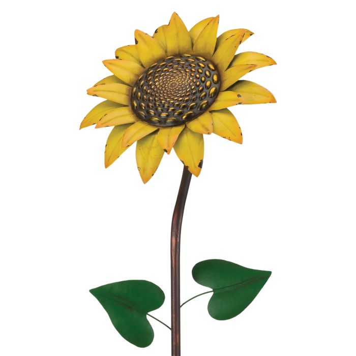 46" Vintage Flower Stake - Sunflower
