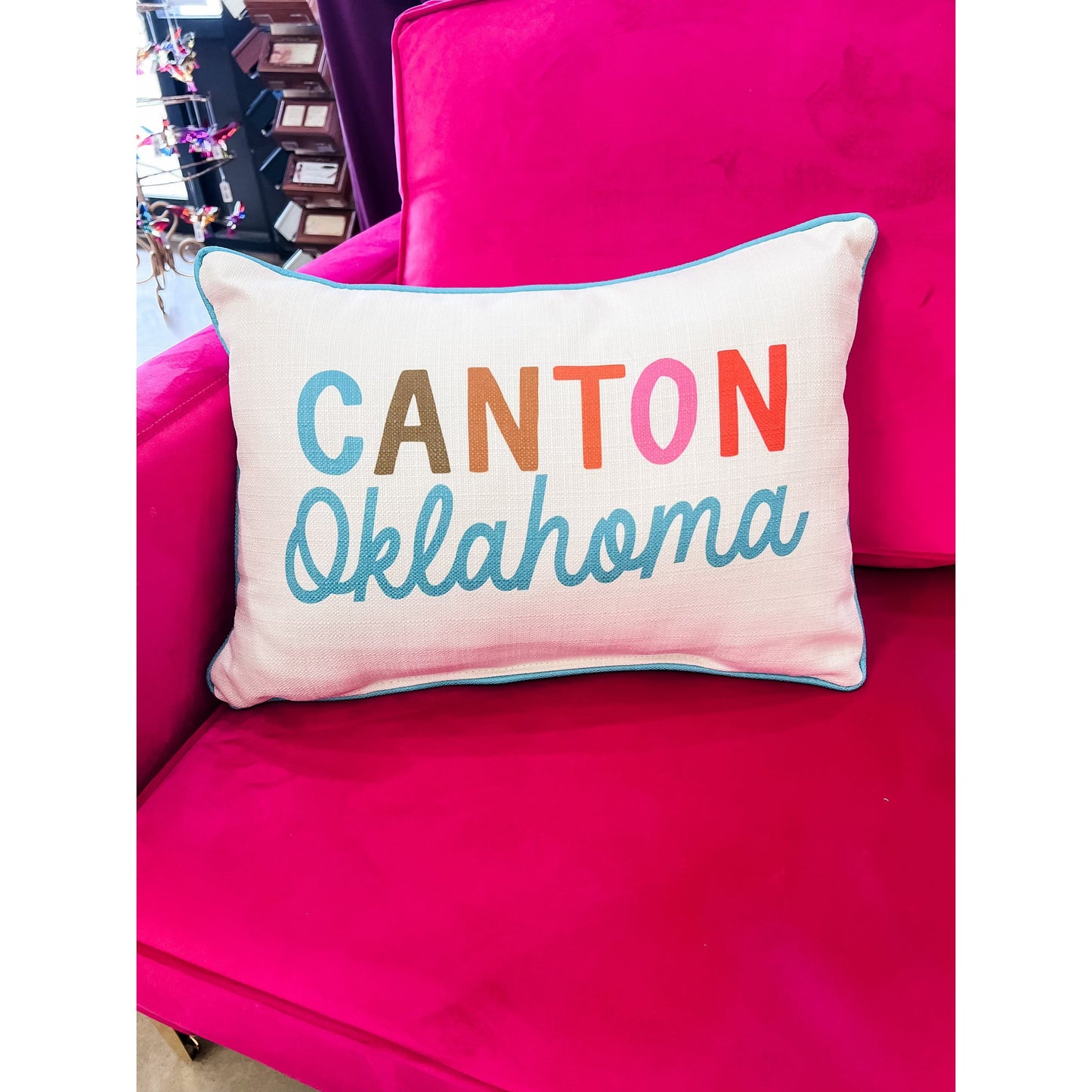 Colorful Canton OK Pillow