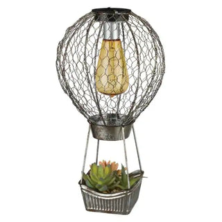 Succulent Solar Decor | Hot Air Balloon