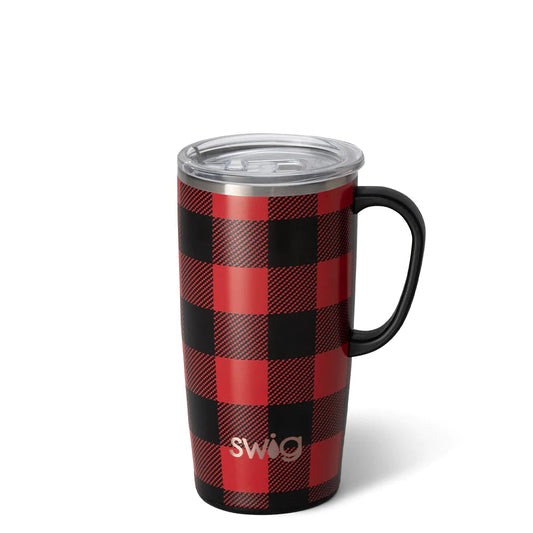 Buffalo Plaid Swig 22 oz coffee mug