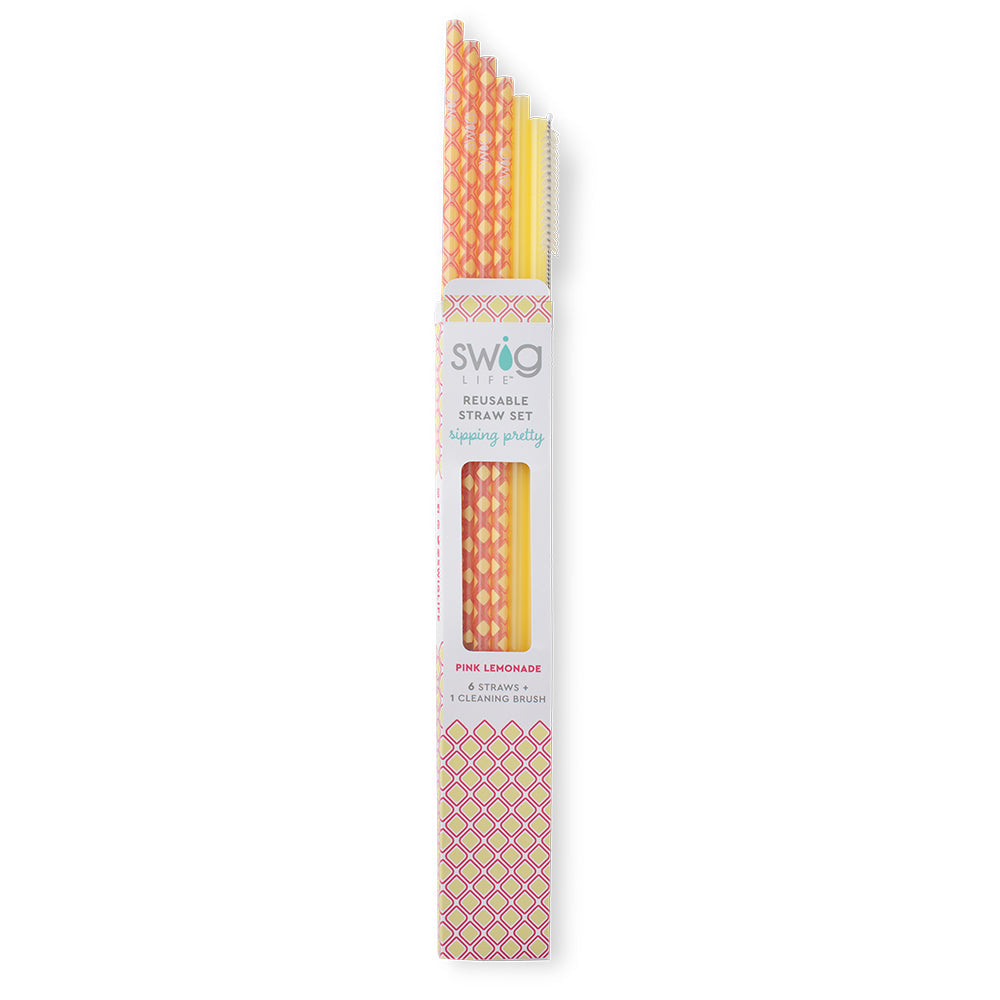 Pink Lemonade Swig Straws